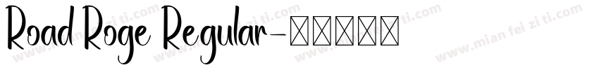 Road Roge Regular字体转换
